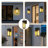 Outdoor Wall Sconce Light, Matte Black Metal & Tempered Glass Shade Wall Lantern Waterproof For Porch Doorway Patio (set Of 2)-1861895833-1860657685