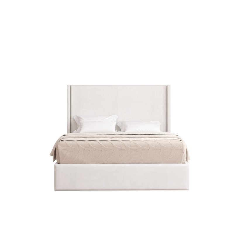 Boiko Upholstered Ottoman Storage Bed, Single (3'), White