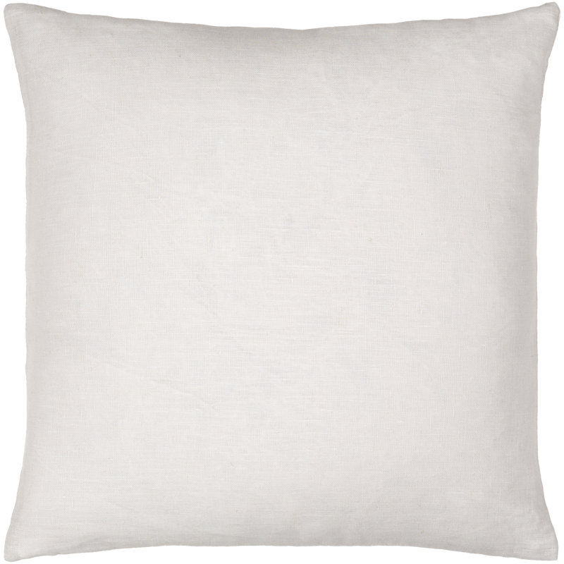 Khatija Linen Reversible Throw Pillow, 22" x 22", Off-White