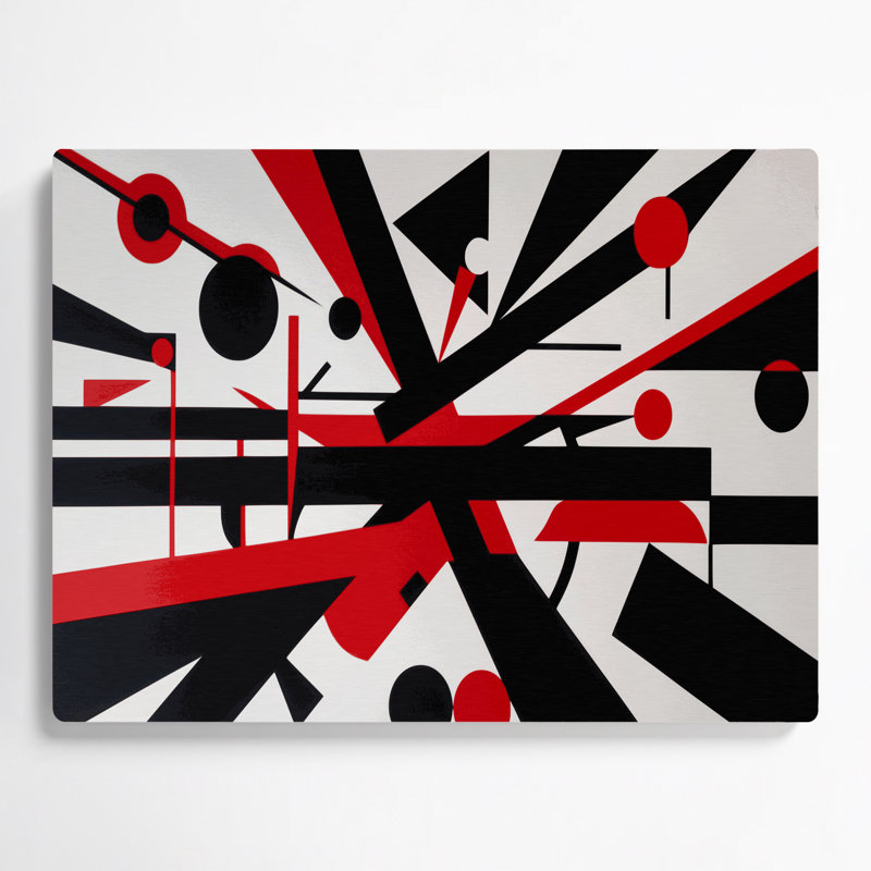 «Geometric Abstraction 100», art mural gris en métal, H 12 po x l 18 po