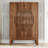 20-Pair Shoe Storage Cabinet with Louvered Doors-1933691637