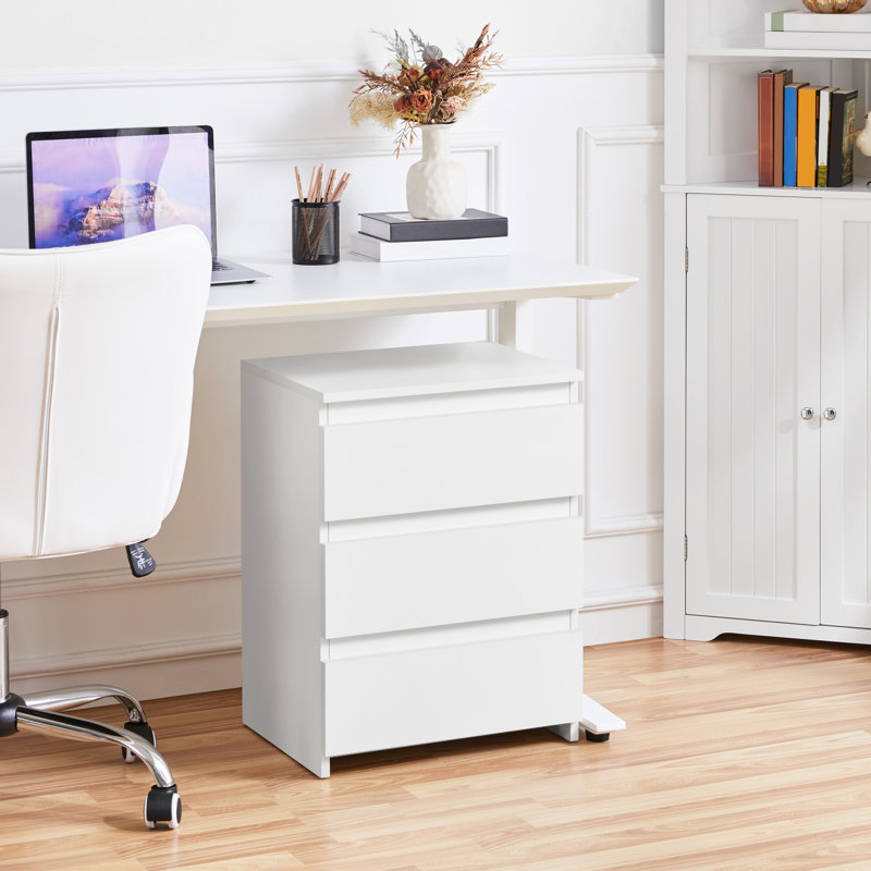 45cm W Bedside Table, White