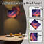 Lampe sur pied PeeNoke Arc Dreamy Cosmic Galaxy Sky Stars Orange Sunset Gradient Tall Lampe sur pied moderne DEL Abat-jour réglable en lin 3 températures de couleur