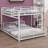 Twin Over Full Size L-Shaped Metal Bunk Bed-1305383280