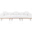 Canapé modulaire d'extérieur rembourré 3 pièces en oléfine de 106,5 po Madeleine-1051255326
