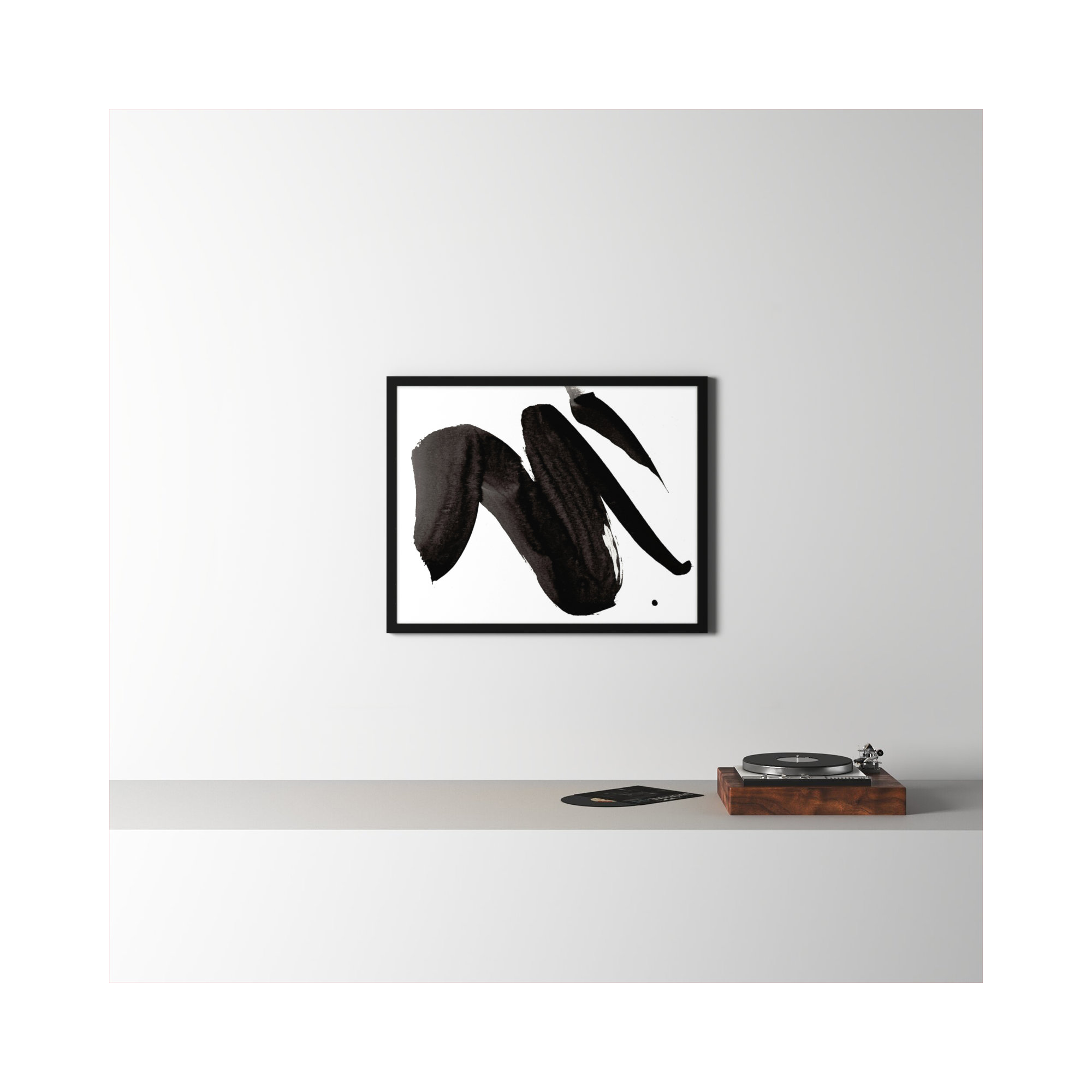Dancers 2 by Jacques Pilon, Black Framed, 40" H x 50" W x 1.25" D