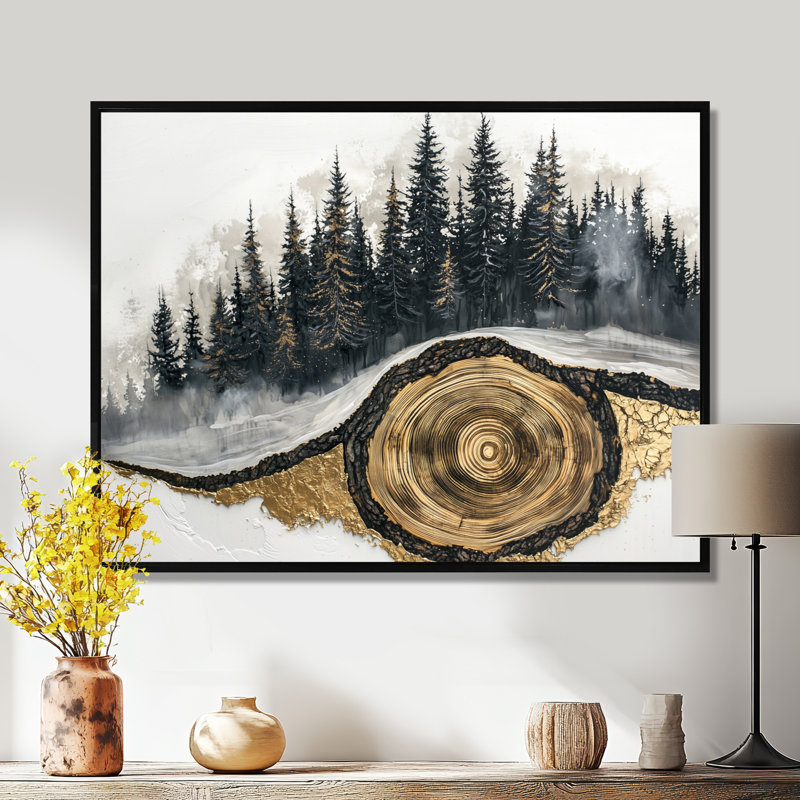 Gerrin - Landscapes Wall Art, H 12 po x l 20 po, Impression encadrée flottante, Noir, noir, noir, noir