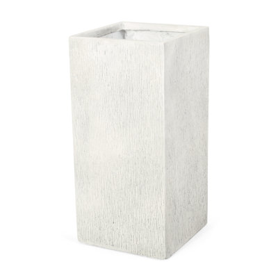 Planter - Antique White Magnesium Oxide Outdoor Plant Rack, 13.17 In. Deep, Wide, 27.95 Tall, 28.19 Lb, 30.5 Package Depth, 16.5 Width, Height, 31.97 Lb Weight Holder Box,