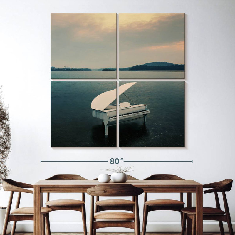 Abarca Piano By The Sea, 74" H x 74" W