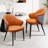 2 Pack Orange Gray Two-Tone Wingback Dining Chairs-764918502