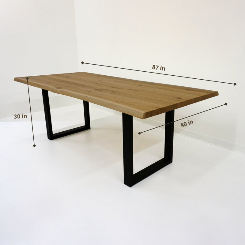Grande table de salle à manger en chêne blanc, Beige