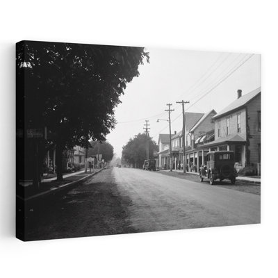 1930S Jennerstown Pennsylvania Looking Down The Main Street Of This Small Town Classic Retro Vintage City Wall Art