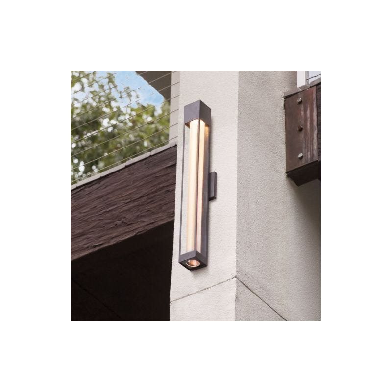 Vapor 1 Light Outdoor Sconce, 28" H x 4.75" W x 3.75" D, Bronze