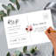 Cartes de réponse florales de mariage