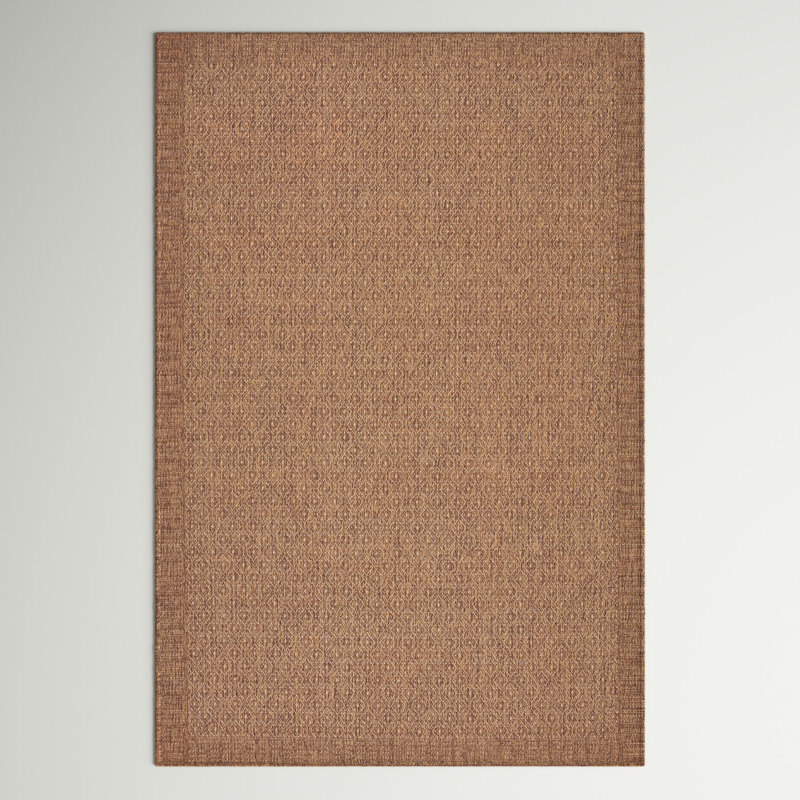 Tapis intérieur / extérieur brun clair Yermolayeva, Rectangle 9 pi x 12 pi