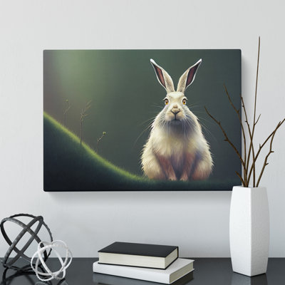 Curious Hare - Wrapped Canvas