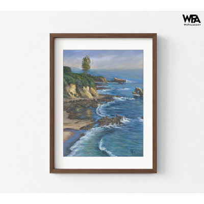 Little Corona Del Mar Poppy St By William Thompson, Tropical Aerial View Poster, Seafood Restaurant Decor, Seaside Hotel Wall Art