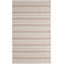 Tapis orange rouille / beige tissé à plat à la main à rayures Perci-26601871