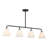 Hashimoto 4-Light Linear Chandelier in Matte Black-1863785308