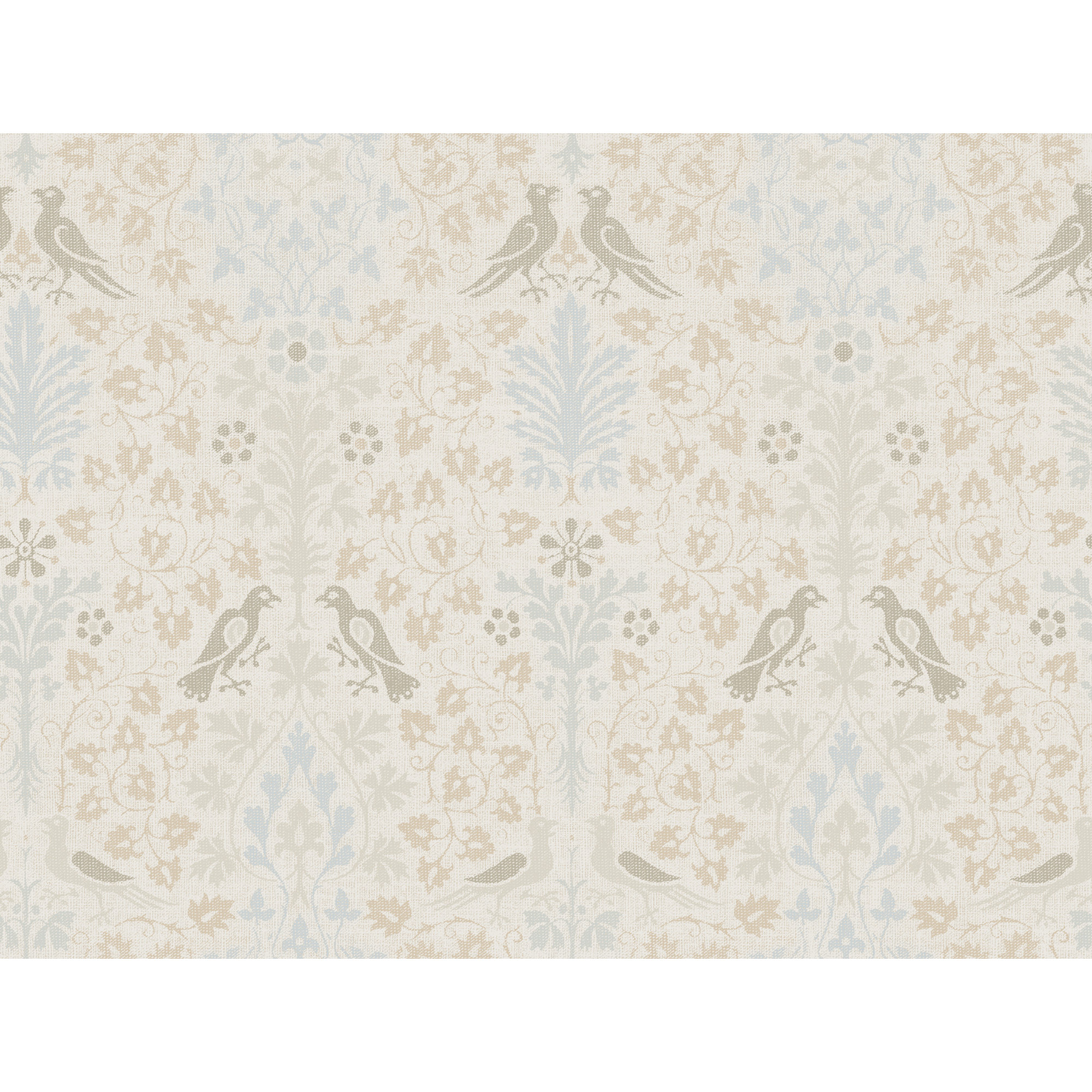 Yuki Osada Damask Wallpaper, Oatmeal