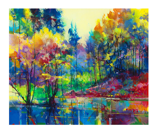 Meadowcliff Pond by Doug Eaton - Painting, Paper