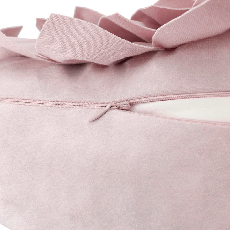 Appliqued Velvet Pillow Cover, Rose Gold