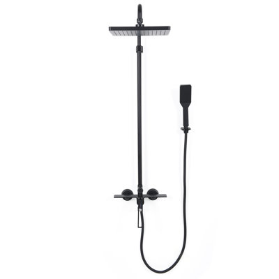 53.15” Solid Brass Height Adjustable Exposed Complete Shower System with Handheld Shower Head
