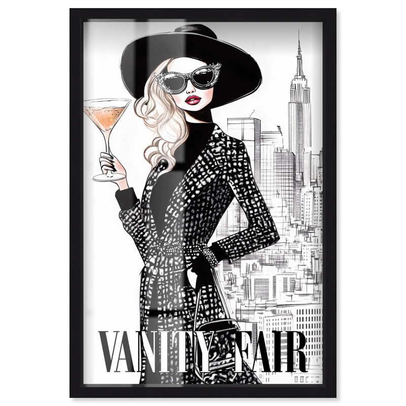 Art de la mode par manteau de NYC, Noir, H 16 po x l 11 po