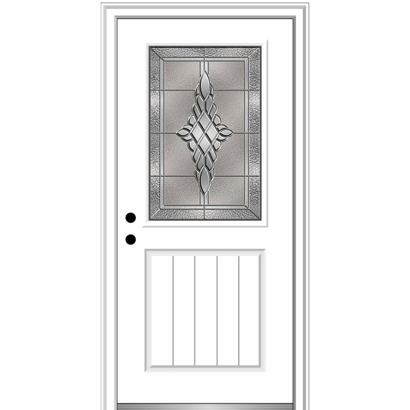 Porte d'entrée avant en fibre de verre Grace, H 33 po x l 81 po x P 6 po, Droite / vers l'intérieur