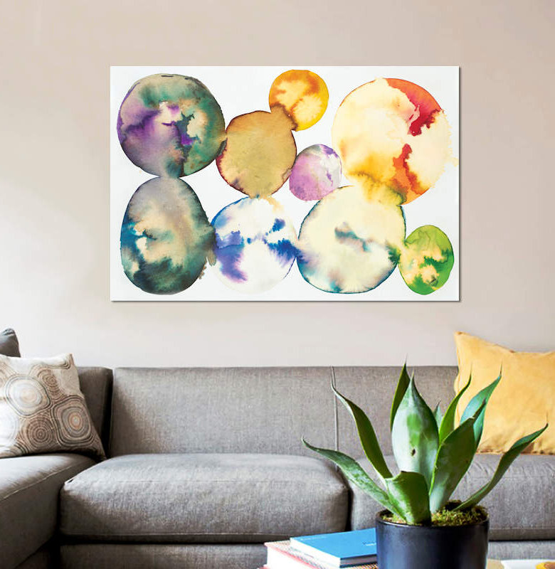 « chewing-gum » par laura van horne, impression sur toile, H 12 po x l 18 po x P 1,5 po, Toile tendue, Pas de tapis