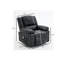 Fauteuil inclinable noir en polyuréthane chauffant et inclinable à massage pour personnes âgées-2048372451