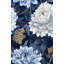 Papier peint floral bleu élégant Elegant