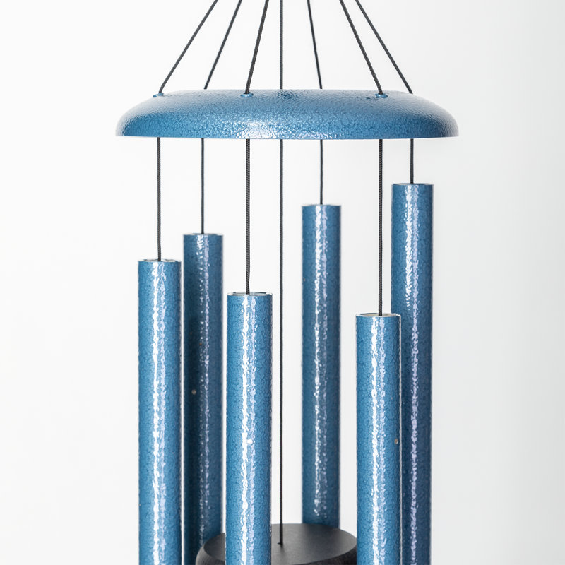 Carillon en métal Corinthian Bells, Bleu ciel, H 30 po x l 7 po
