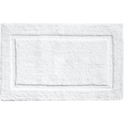 Solid white Cotton bath mat