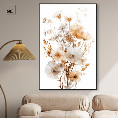 Parchment Petals Canvas, art floral élégant par 