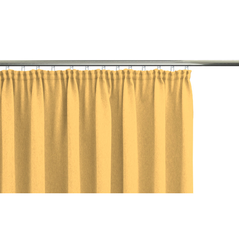 Quade Room Darkening Curtain Pair, Light yellow, 180cm H x 135cm W
