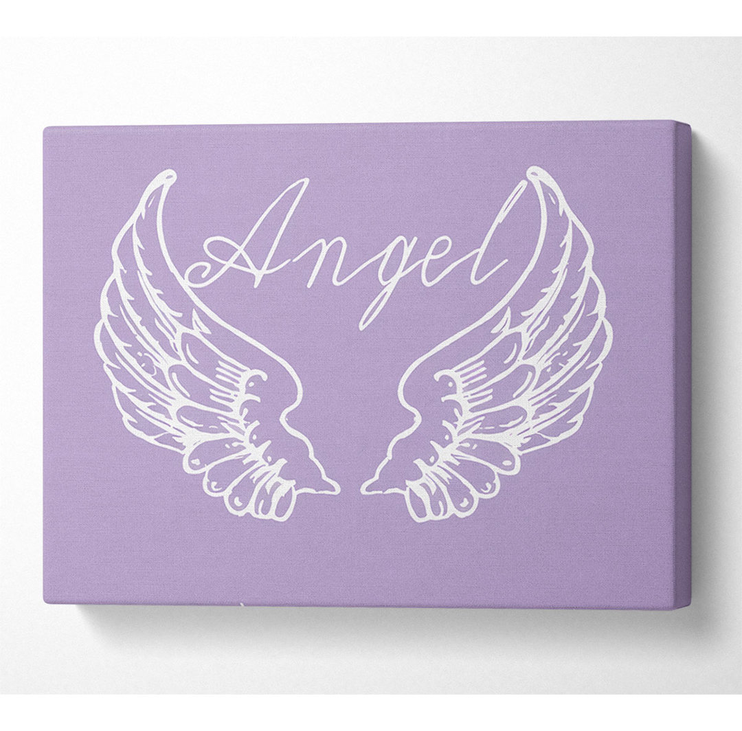 Angel Wings 4 Lilac - Kunstdrucke auf Leinwand - Wrapped Canvas