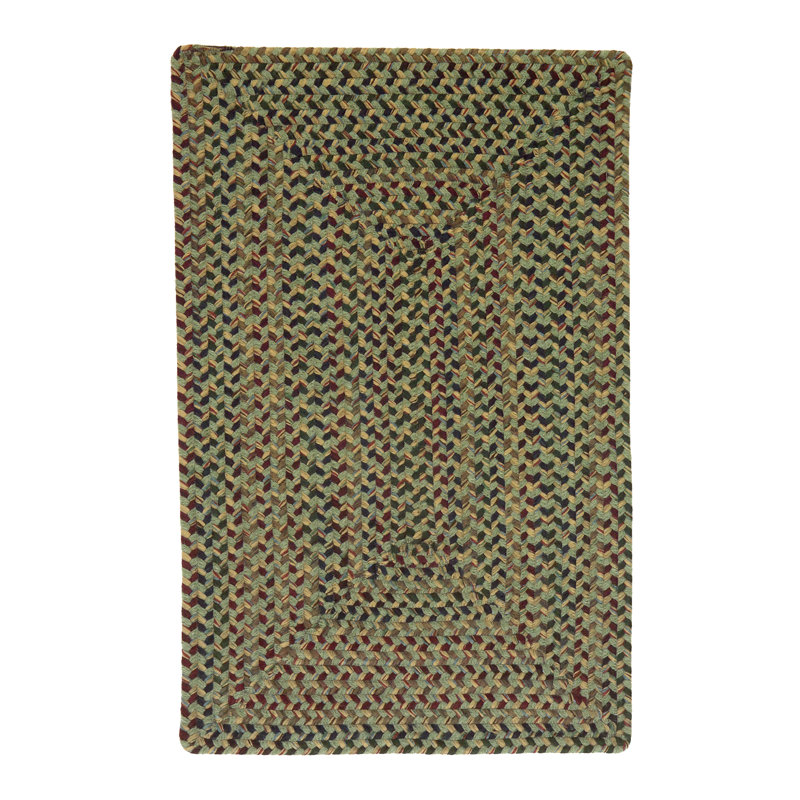 Tapis réversible en laine mélangée Nisan - vert, Rectangle 15 pi x 20 pi