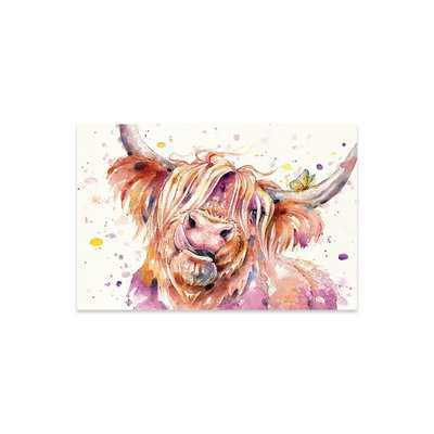 «Bad Hair Don't Care» (vache des Highlands écossais), reproduction sur verre acrylique