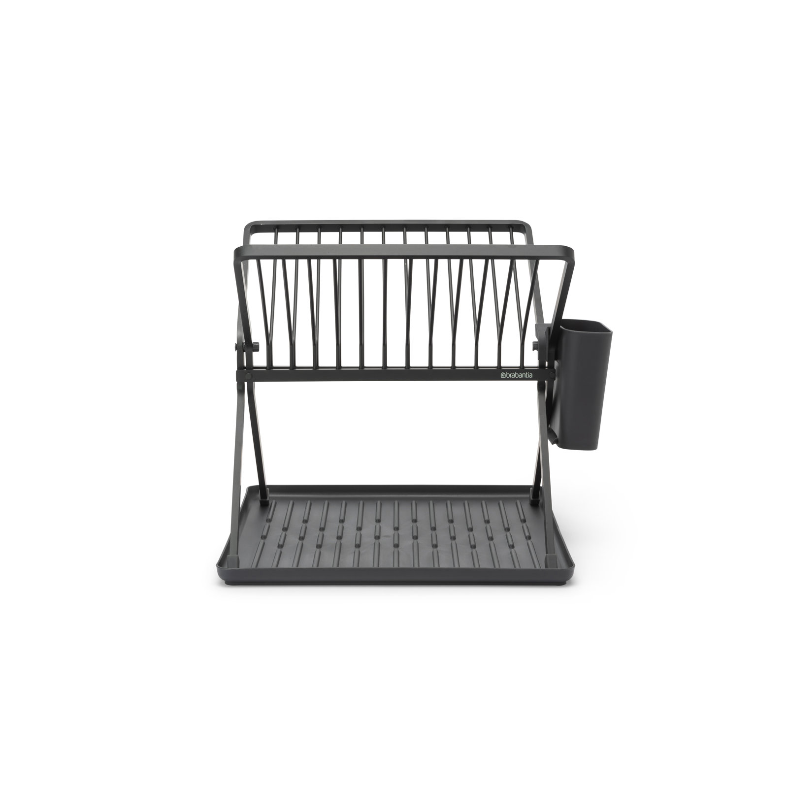 Brabantia SinkSide Foldable Dish Rack, Dark Gray, 12.4" H x 14.6" W x 13" D 