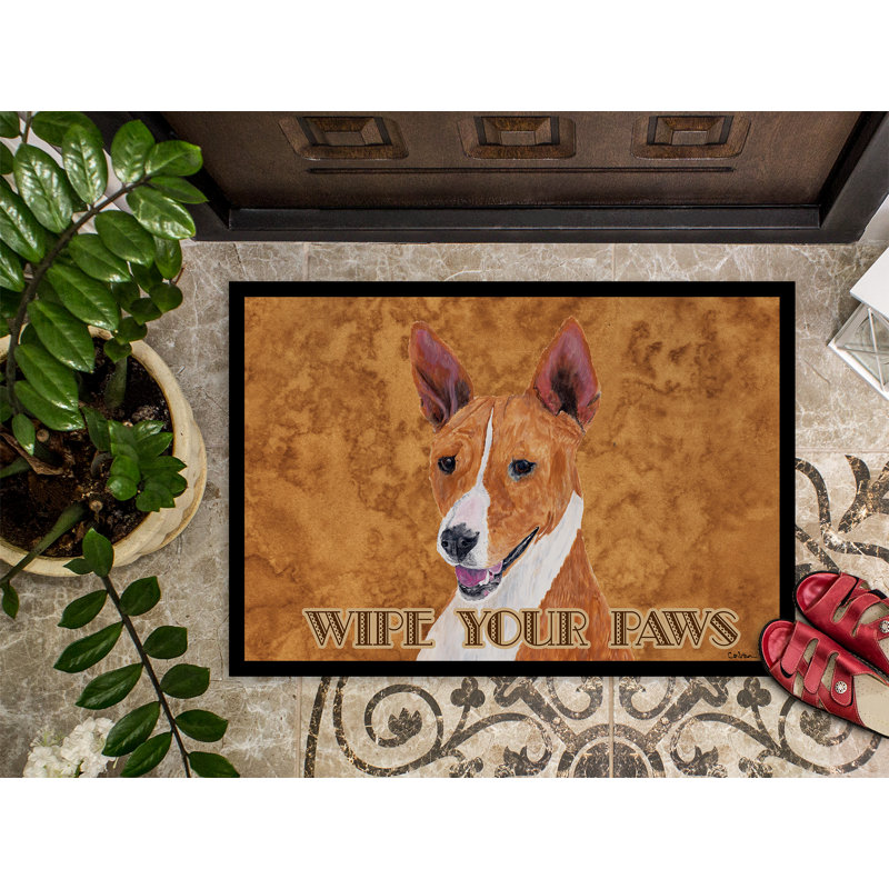 Paillasson d’intérieur antidérapant Tecumseh Basenji, Rectangle 2 pi x 3 pi