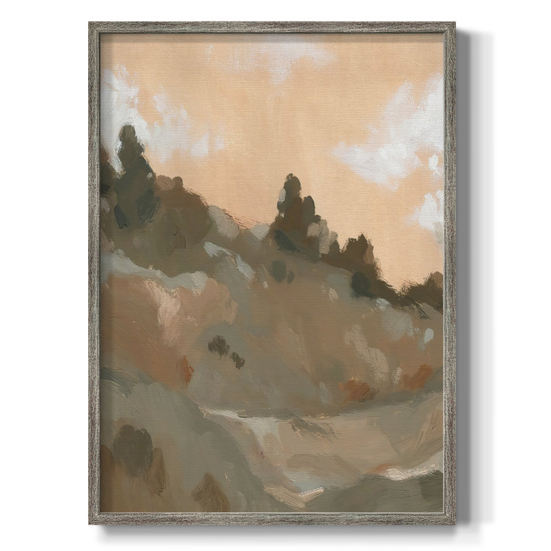 Hillside Walking Path II Framed Print - Solid Wood, 11" H x 9" W