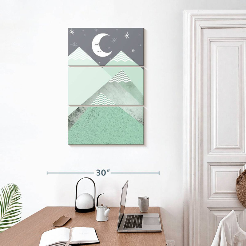 Alvord Mint Green Mountains I, H 32 po x l 20 po