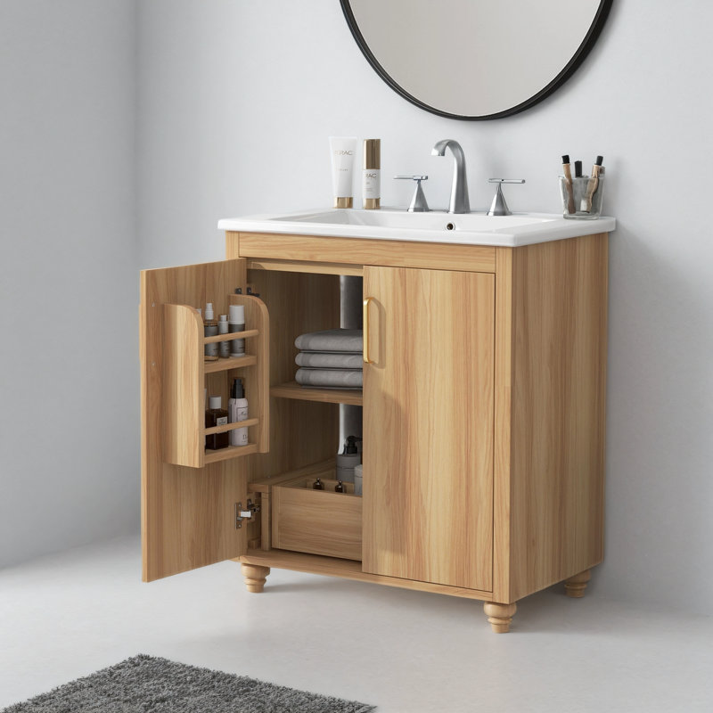 Meuble-lavabo simple 30 po avec comptoir en céramique Tiffin