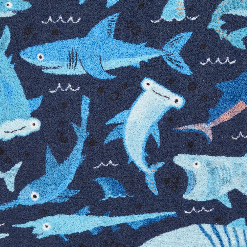 CL Kids - Jawsome Sharks Blue - 080 x 150, Rectangle 80 x 150 cm