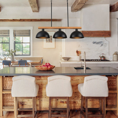 3-Light Linear Kitchen Island Pendant