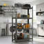 Étagère de rangement en métal à 4 niveaux, hauteur réglable, unité polyvalente, style industriel moderne-129492069