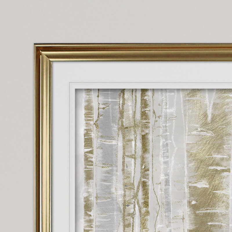 'Meadow Mist' Framed Acrylic Painting Print, Gold, 30" H x 40" W x 1.5"