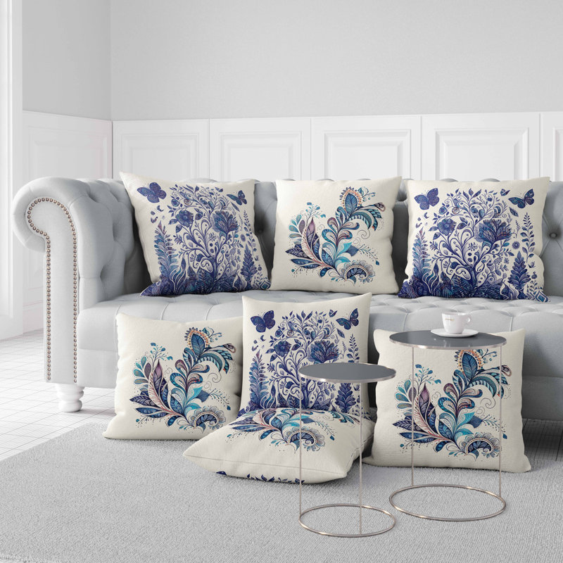 Coussin décoratif intérieur / extérieur Winged Gardenia, H 16 po x l 16 po