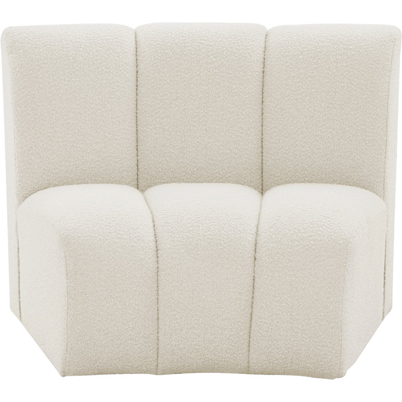 Chaise modulaire en tissu Infinity, Tissu crème bouclé
